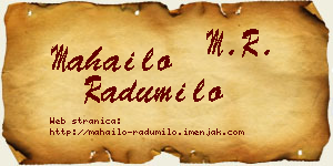 Mahailo Radumilo vizit kartica